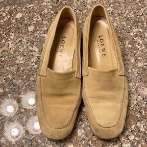 loewe shamrock leather ballet flats